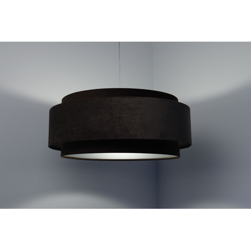 Hanglamp aan een koord DOBLO 1xE27/60W/230V d. 60 cm bruin/zilver