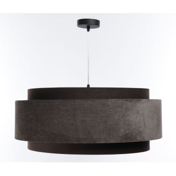 Hanglamp aan een koord DOBLO 1xE27/60W/230V d. 60 cm bruin/zilver