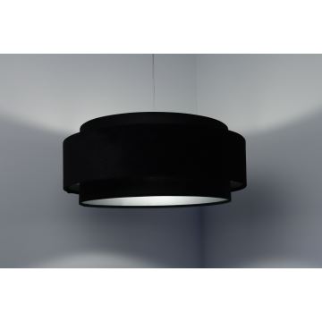 Hanglamp aan een koord DOBLO 1xE27/60W/230V d. 60 cm zwart/zilver