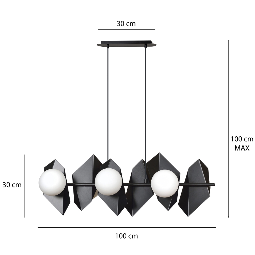 Hanglamp aan een koord DRIFTON 6xE14/10W/230V zwart