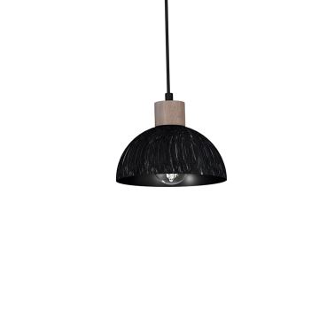 Hanglamp aan een koord ERIK 2xE27/60W/230V bruin/zwart