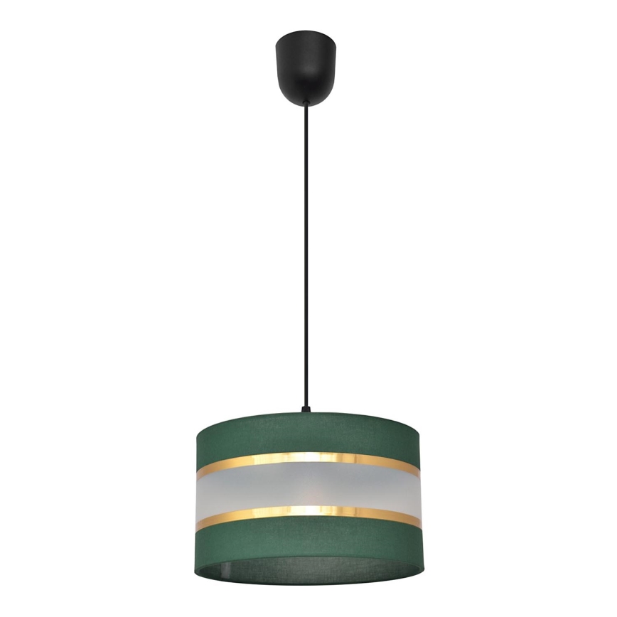 Hanglamp aan een koord HELEN 1xE27/60W/230V diameter 25 cm groen/goud