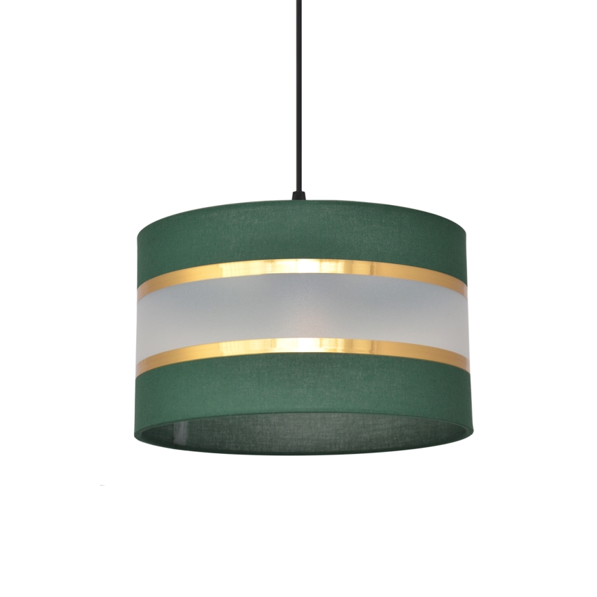 Hanglamp aan een koord HELEN 1xE27/60W/230V diameter 25 cm groen/goud