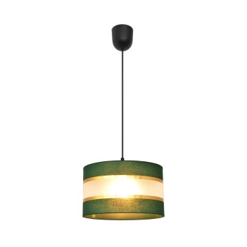 Hanglamp aan een koord HELEN 1xE27/60W/230V diameter 25 cm groen/goud