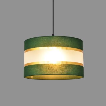 Hanglamp aan een koord HELEN 1xE27/60W/230V diameter 25 cm groen/goud