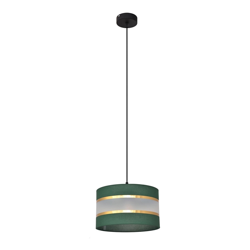 Hanglamp aan een koord HELEN 1xE27/60W/230V diameter 25 cm groen/goud