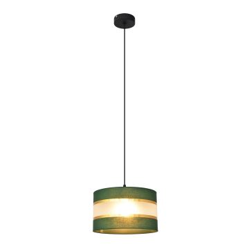 Hanglamp aan een koord HELEN 1xE27/60W/230V diameter 25 cm groen/goud