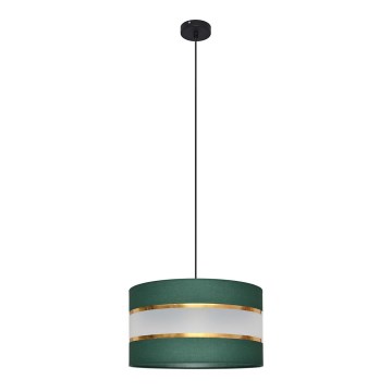 Hanglamp aan een koord HELEN 1xE27/60W/230V diameter 35 cm groen/goud