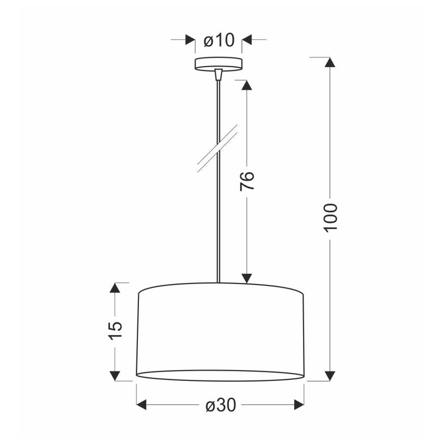 Hanglamp aan een koord LEGNO 1xE27/40W/230V diameter 30 cm bruin