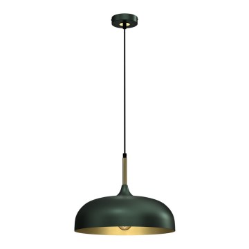 Hanglamp aan een koord LINCOLN 1xE27/60W/230V d. 35 cm groen