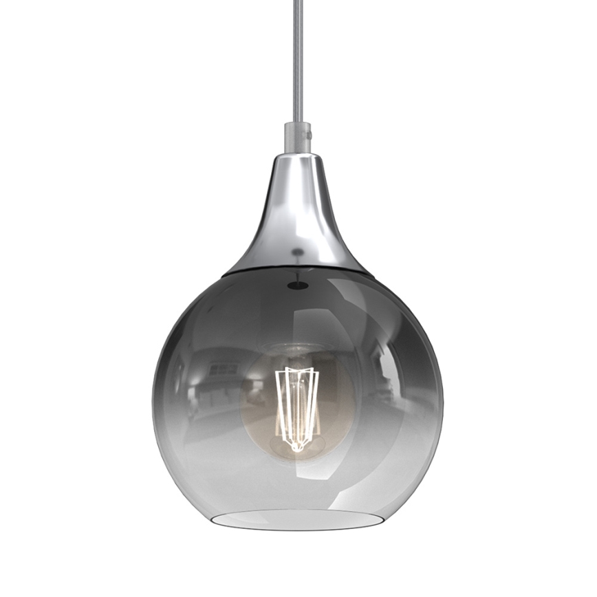 Hanglamp aan een koord MONTE 1xE27/60W/230V d. 15 cm mat chroom