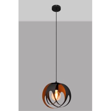 Hanglamp aan een koord MOONLIGHT 1xE27/60W/230V zwart