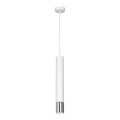 Hanglamp aan een koord NEST 1xGU10/8W/230V wit/glanzend chroom 