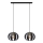 Hanglamp aan een koord NEWTON 2xE27/60W/230V zwart/gouden