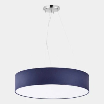 Hanglamp aan een koord RONDO 4xE27/15W/230V blauw