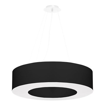 Hanglamp aan een koord SATURNO 6x E27 / 60W / 230V d. 70 cm zwart