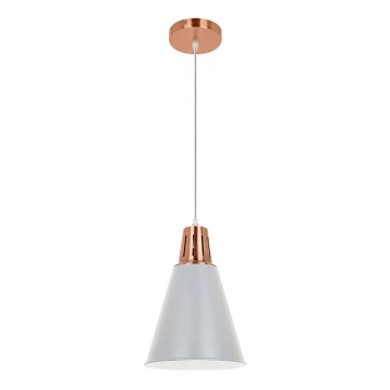 Hanglamp aan een koord SHADE 1xE27/15W/230V koper/grijs