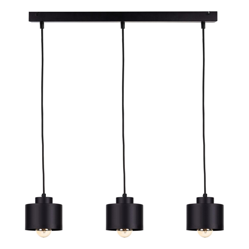 Hanglamp aan een koord SIMPLY BLACK 3xE27/60W/230V