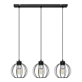 Hanglamp aan een koord STARLIGHT 3xE27/60W/230V zwart/zilver