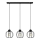 Hanglamp aan een koord STARLIGHT 3xE27/60W/230V zwart/zilver