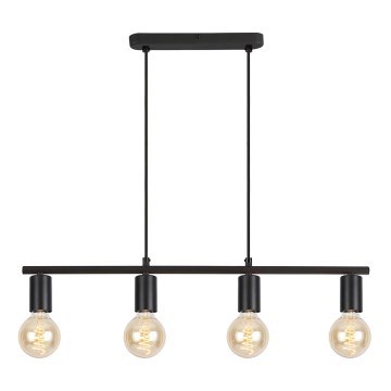 Hanglamp aan een koord STRICT 4xE27/15W/230V zwart