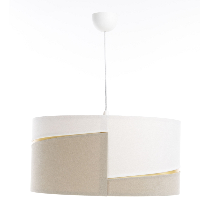 Hanglamp aan een koord SWING 1xE27/60W/230V beige/wit/goud