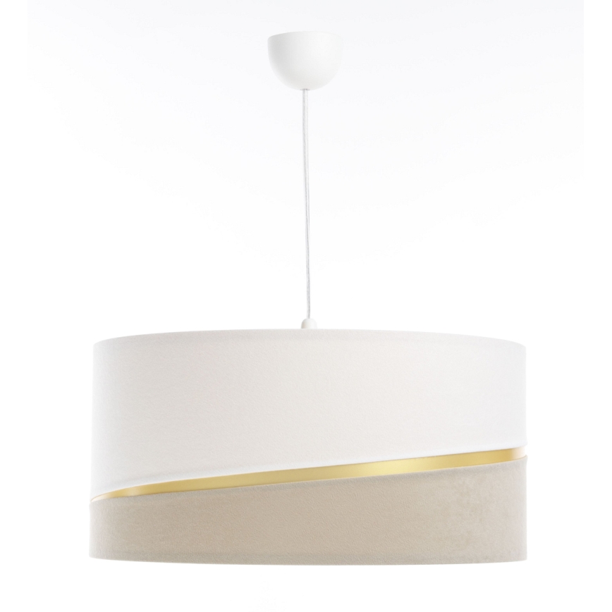 Hanglamp aan een koord SWING 1xE27/60W/230V beige/wit/goud