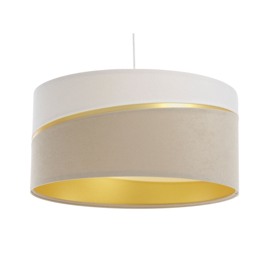 Hanglamp aan een koord SWING 1xE27/60W/230V beige/wit/goud