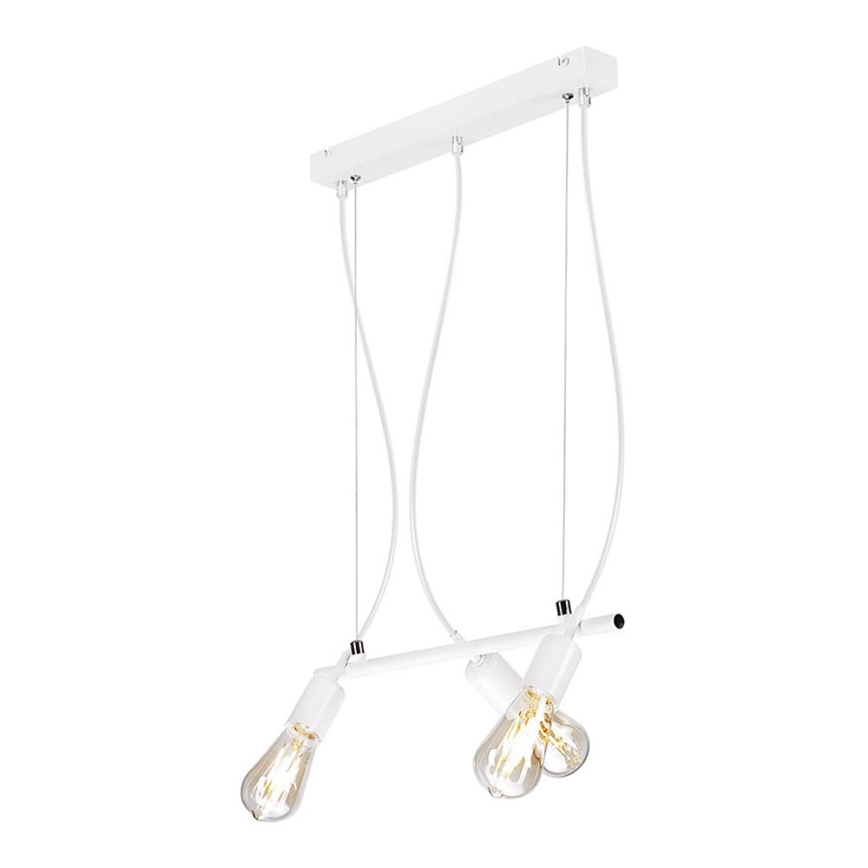Hanglamp aan een koord TARO 3xE27/60W/230V wit