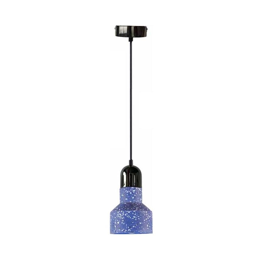 Hanglamp aan een koord TERRAZZO 1xE27/60W/230V diameter 12 cm blauw