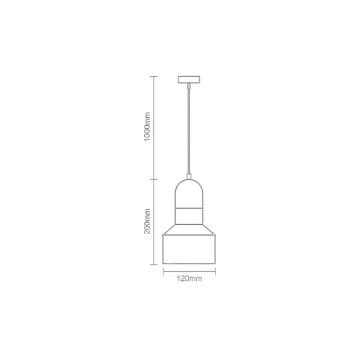 Hanglamp aan een koord TERRAZZO 1xE27/60W/230V diameter 12 cm crème