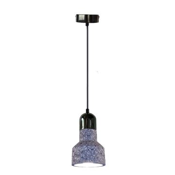 Hanglamp aan een koord TERRAZZO 1xE27/60W/230V diameter 12 cm grijs