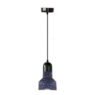 Hanglamp aan een koord TERRAZZO 1xE27/60W/230V diameter 12 cm zwart