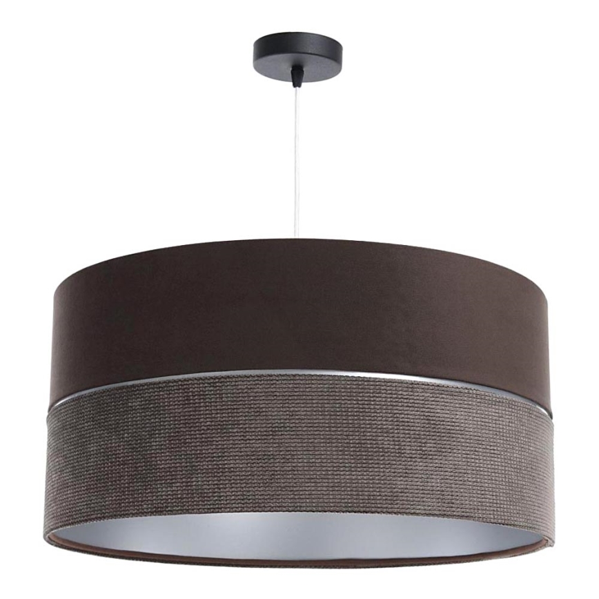 Hanglamp aan een koord TWIST 1xE27/60W/230V bruin/zilver