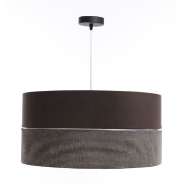 Hanglamp aan een koord TWIST 1xE27/60W/230V bruin/zilver