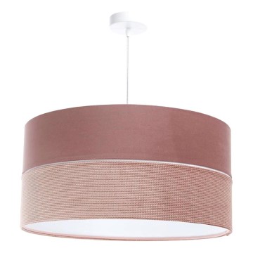 Hanglamp aan een koord TWIST 1xE27/60W/230V roze/wit