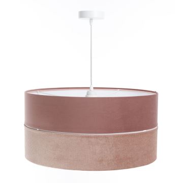 Hanglamp aan een koord TWIST 1xE27/60W/230V roze/wit