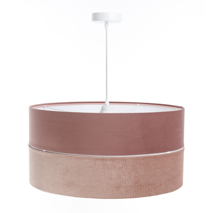 Hanglamp aan een koord TWIST 1xE27/60W/230V roze/wit