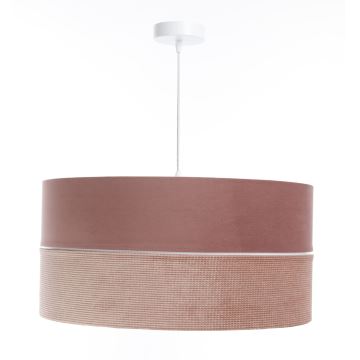 Hanglamp aan een koord TWIST 1xE27/60W/230V roze/wit