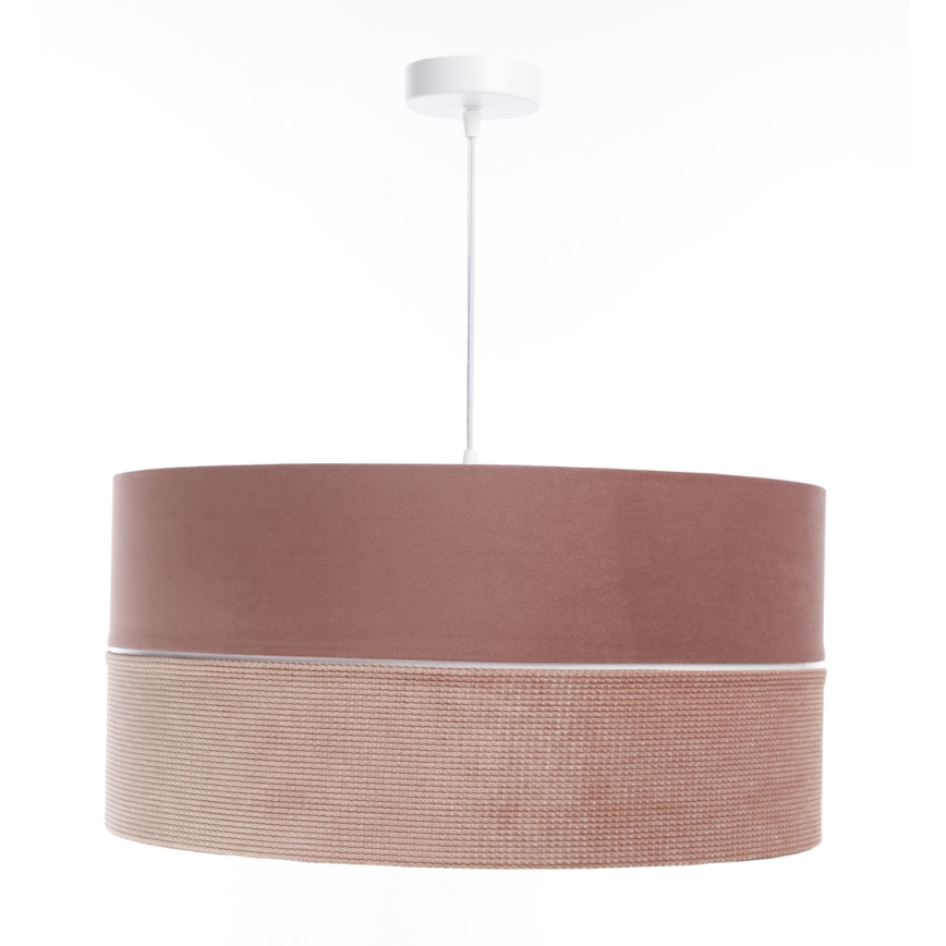 Hanglamp aan een koord TWIST 1xE27/60W/230V roze/wit