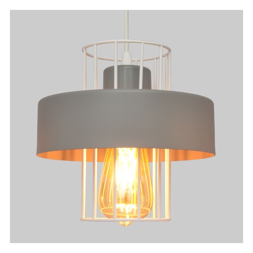 Hanglamp aan een koord VOLTA 2xE27/60W/230V grijs