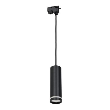 Hanglamp aan een koord voor een Rail Systeem PIPE 1xGU10/25W/230V zwart