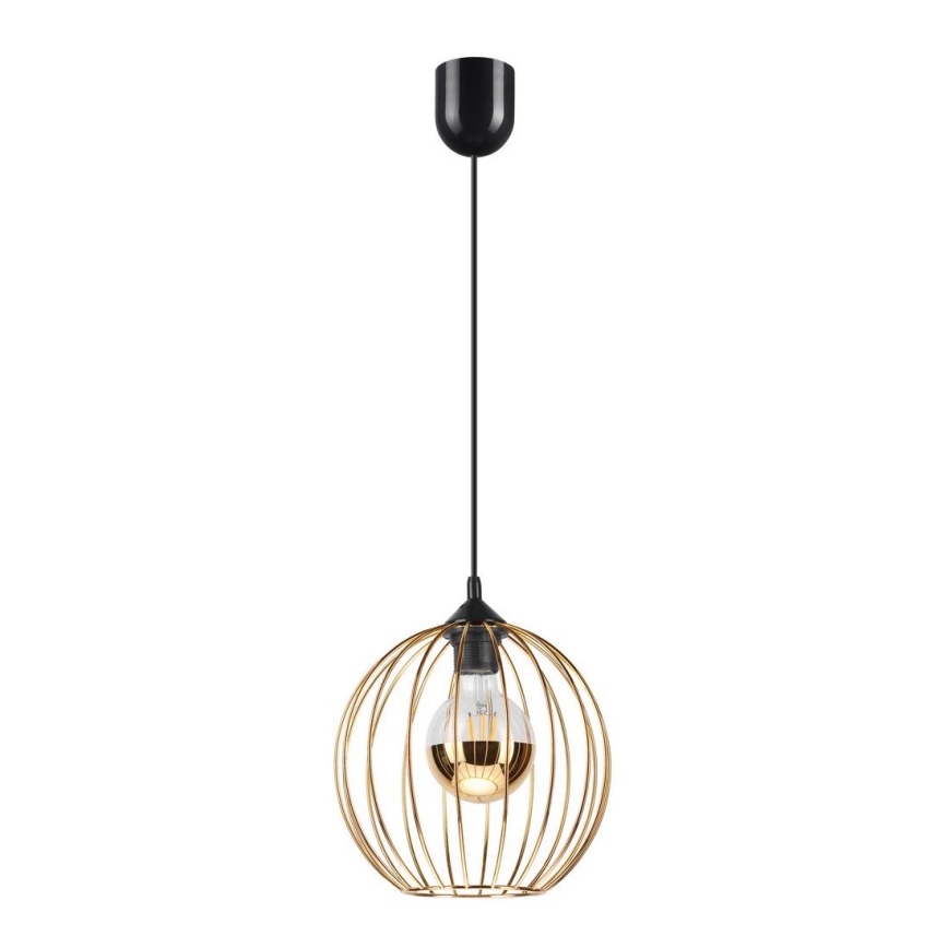 Hanglamp aan een koord ZOYA 1xE27/60W/230V goud