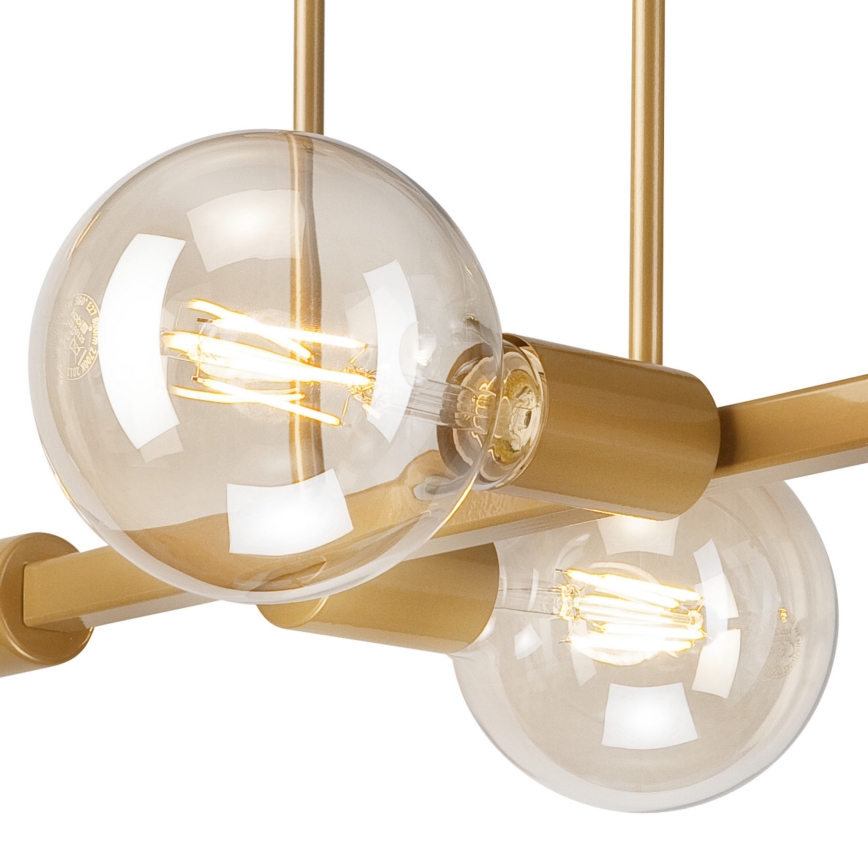 Hanglamp aan een paal ASTRID 4xE27/60W/230V goud