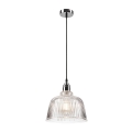 Hanglamp aan een touwtje ASTA 1xE27/60W/230V glanzend chroom