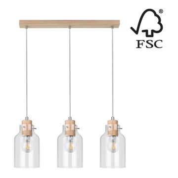 Hanglamp aan koord ALESSANDRO 3xE27/60W/230V - FSC-gecertificeerd