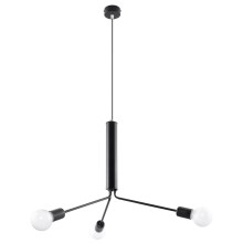 Hanglamp aan koord DUOMO 3D 3xE27/60W/230V zwart