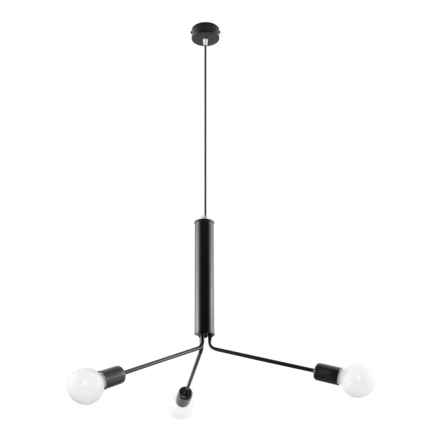 Hanglamp aan koord DUOMO 3D 3xE27/60W/230V zwart