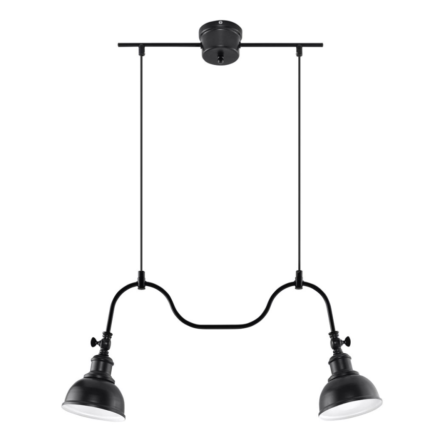 Hanglamp aan koord MARE 2 2xE27/60W/230V zwart