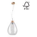 Hanglamp aan koord PIRO 1xE27/60W/230V - FSC-gecertificeerd